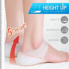 Portable Invisible Height Increased Insole Silicone 2-6cm Insoles Heel Cushion Plantar Fasciitis Shoe Sole Gel Heel Pads